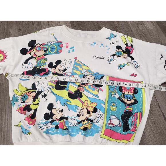 The Walt Disney Company Minnie & Mickey Vintage Long Sleeved Sweater Sweatshirt - Picture 8 of 13